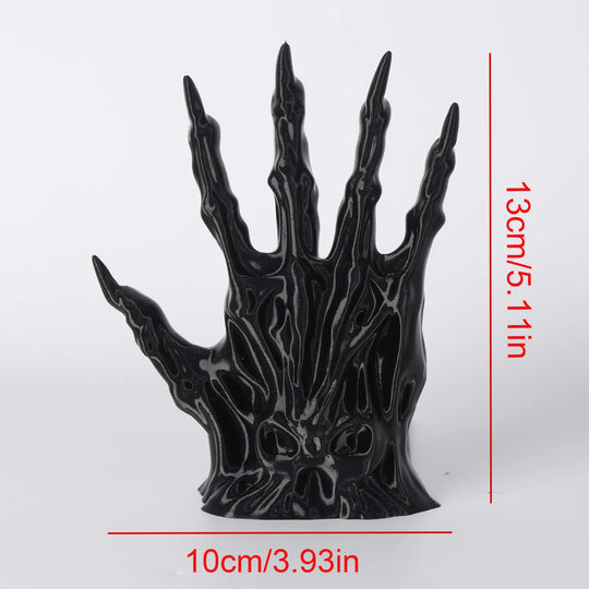 Gothic Demon Hand Bookends Set for Shelf and Desk Decor