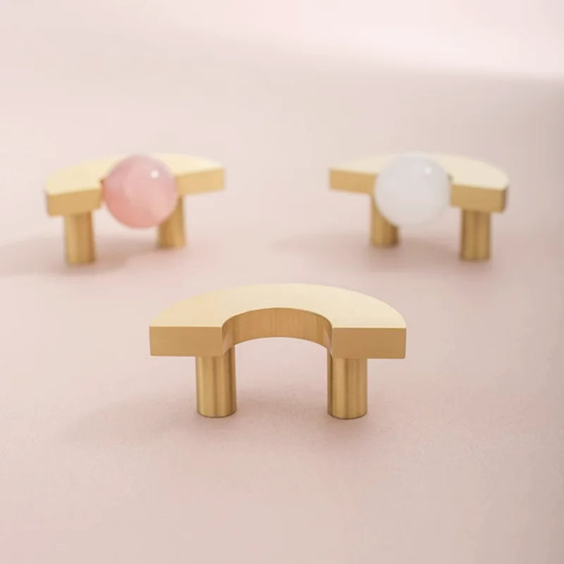 Brass &amp; Acrylic Cabinet Handles and Knobs – Elegant Furniture Pulls