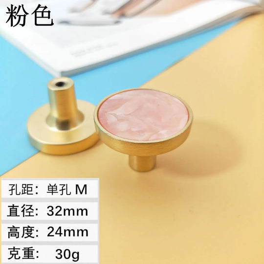 Shell Cabinet Handles – Gold Single-Hole Knobs &amp; Multipurpose Hooks