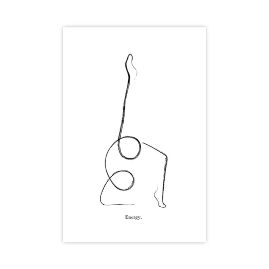 Minimalist Yoga Line Art Canvas Wall Art