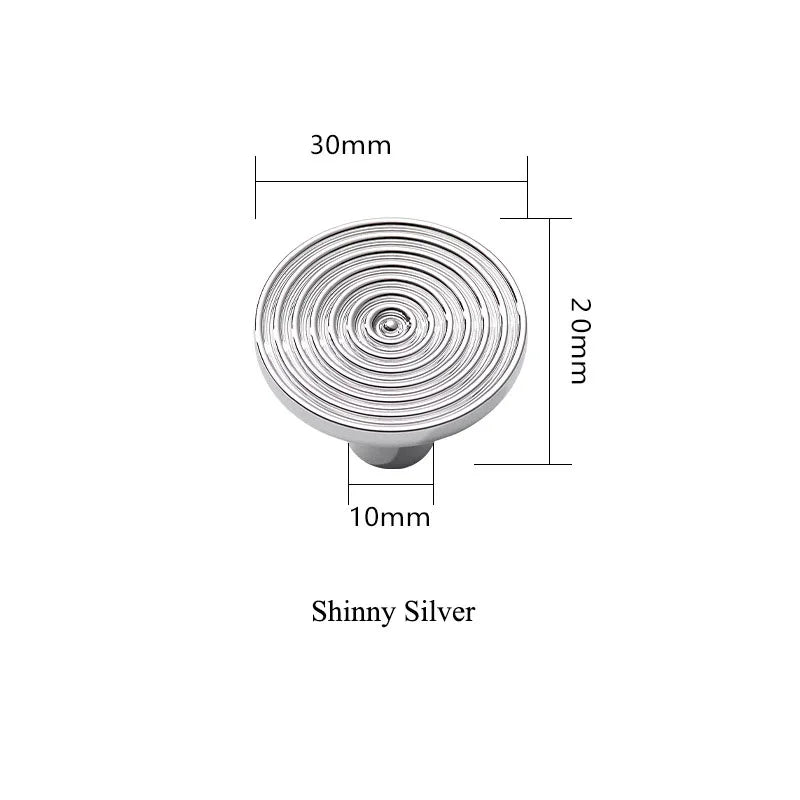 Spiral Deco Brass Furniture Handles – Modern Pulls for Cabinets and Wardrobes