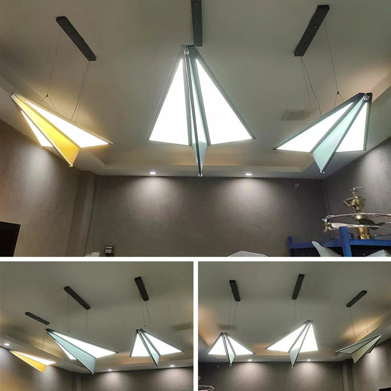 Modern Creative Aircraft LED Pendant Light for Bedroom &amp; Dining Hall