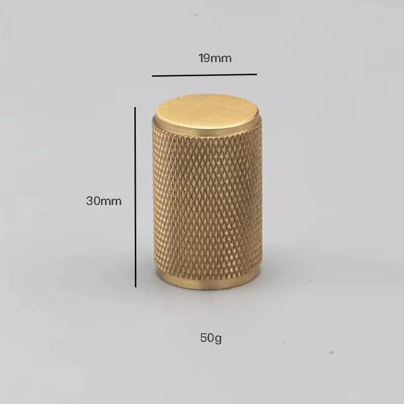 Knurled Brass Knobs – Gold &amp; Bronze Modern Cabinet Pulls
