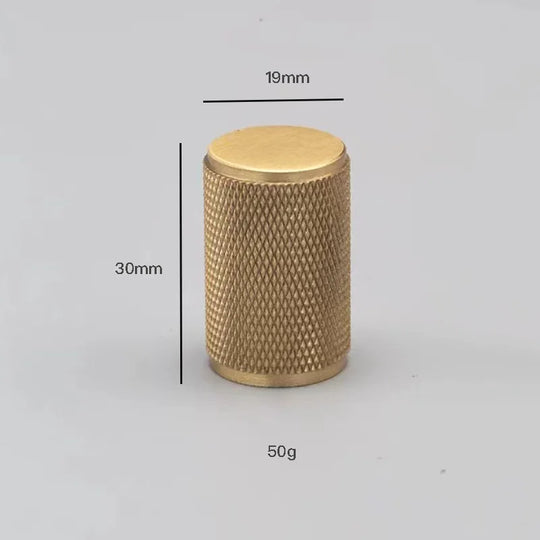 Knurled Brass Knobs – Gold &amp; Bronze Modern Cabinet Pulls