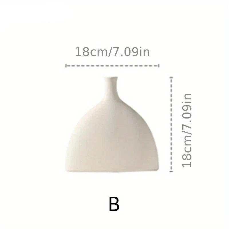 Minimalist Ceramic Nordic Hollow Vase Abstract Design