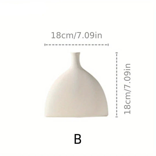 Minimalist Ceramic Nordic Hollow Vase Abstract Design
