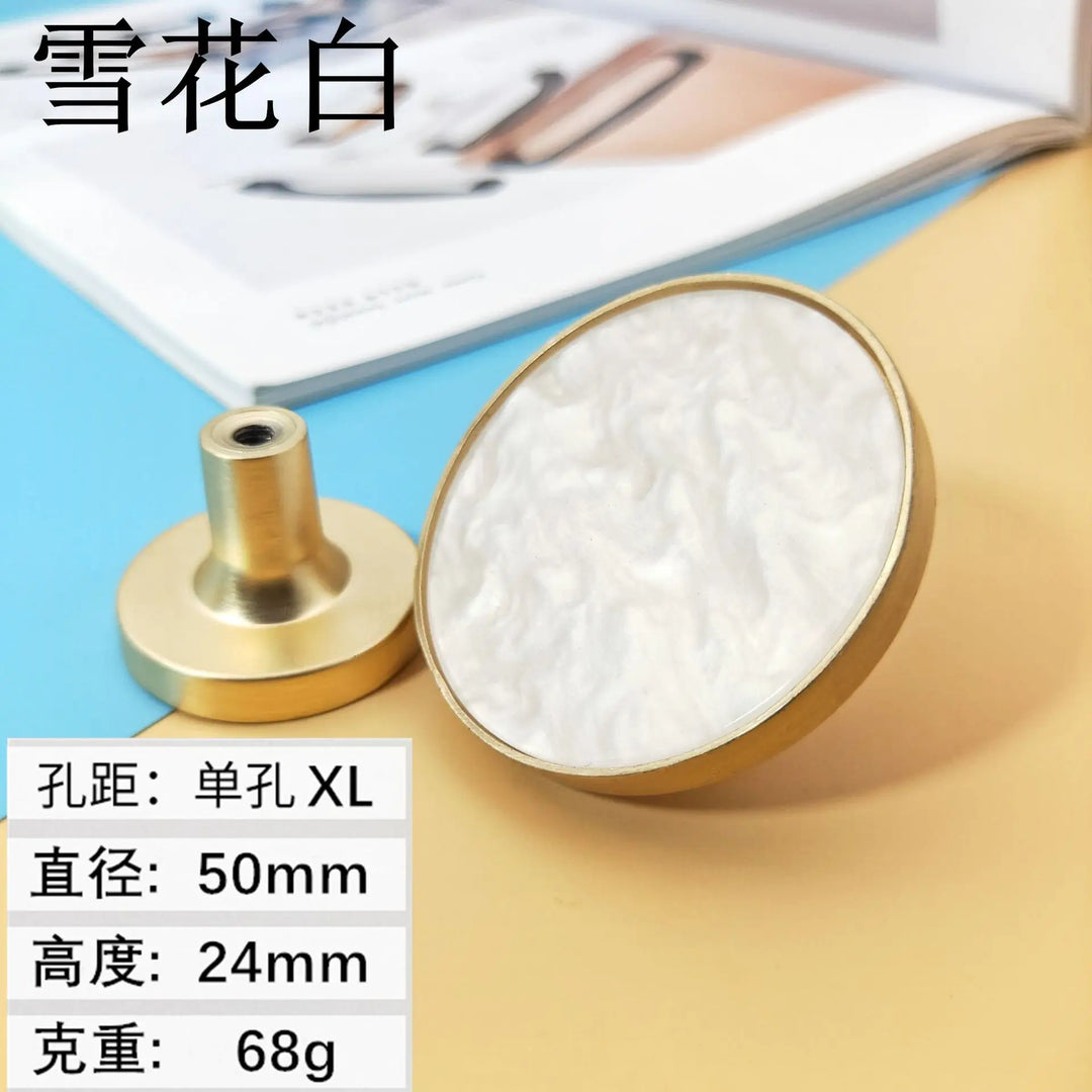 Shell Cabinet Handles – Gold Single-Hole Knobs &amp; Multipurpose Hooks