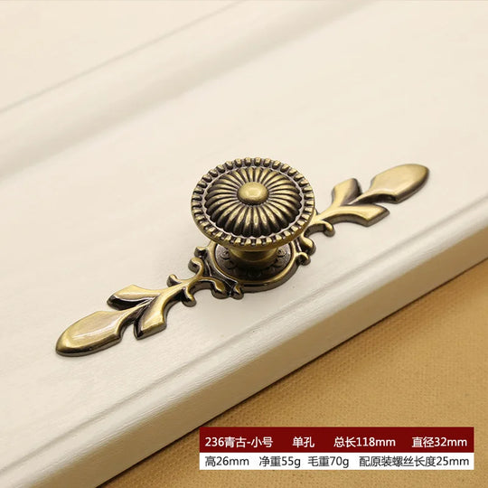 Retro Bronze Cabinet Handles – Antique Metal Drawer &amp; Door Pulls