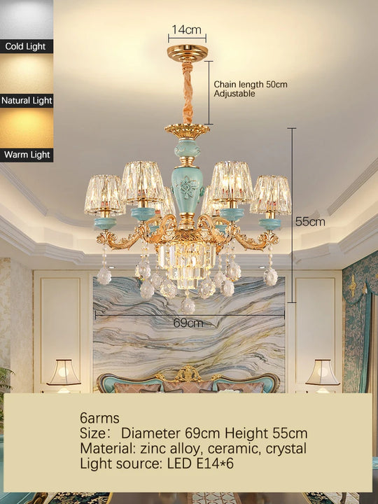 Luxury Umbrella Crystal Chandelier – European-Style Pendant for Villas &amp; Hotels