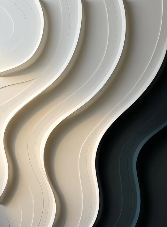Abstract Flowing Wavy Design Canvas Wall Art