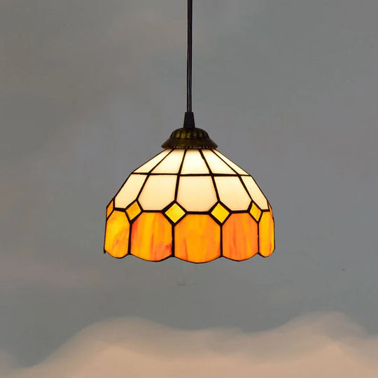 Isolde – European Stained Glass Pendant Light for Dining Room, Bedroom, and Home Décor
