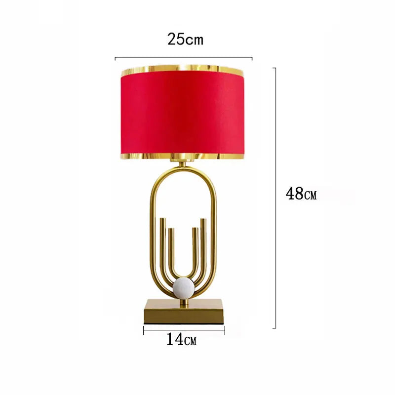 Nordic Luxury Fabric Table Lamp for Bedroom &amp; Living Room