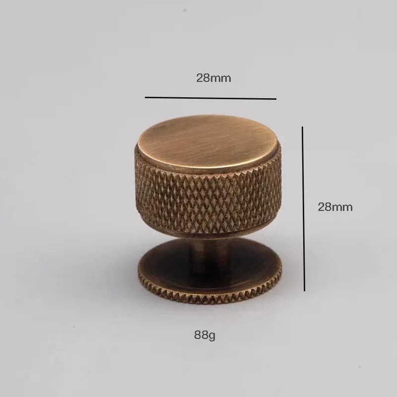 Knurled Brass Knobs – Gold &amp; Bronze Modern Cabinet Pulls