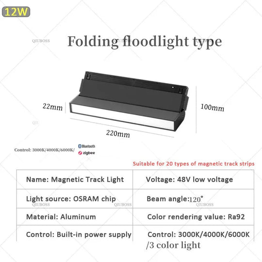 Smart Magnetic Track LED Light – Modern Dimmable Ceiling &amp; Spot Lighting