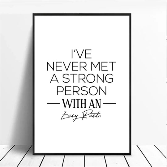 Positive Energy Black White Quote Canvas Wall Art