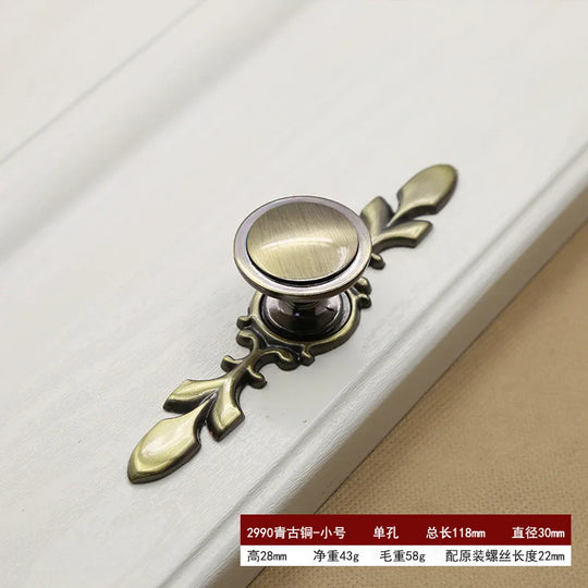 Retro Bronze Cabinet Handles – Antique Metal Drawer &amp; Door Pulls