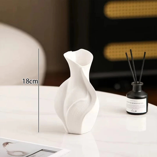 Abstract Ceramic Vase for Dried Flower Tabletop Home Decor