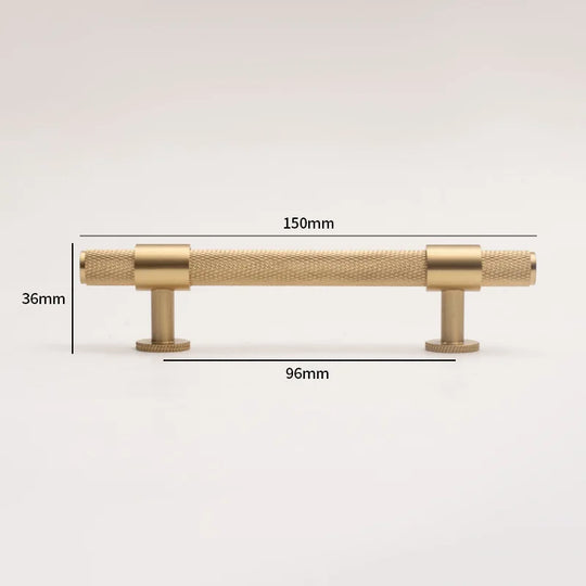 Knurled Brass Handles – Modern Pulls and Knobs for Cabinets and Wardrobes (28–278mm)