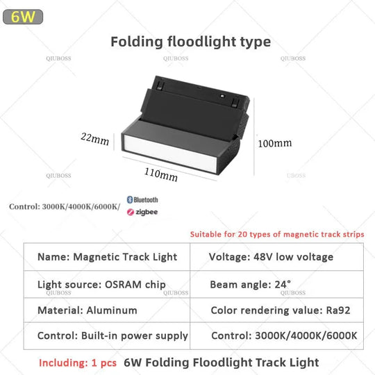 Smart Magnetic Track LED Light – Modern Dimmable Ceiling &amp; Spot Lighting