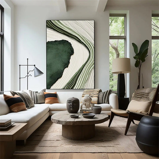 Large Format Abstract Flowing Textural Wall Art Canvas Print