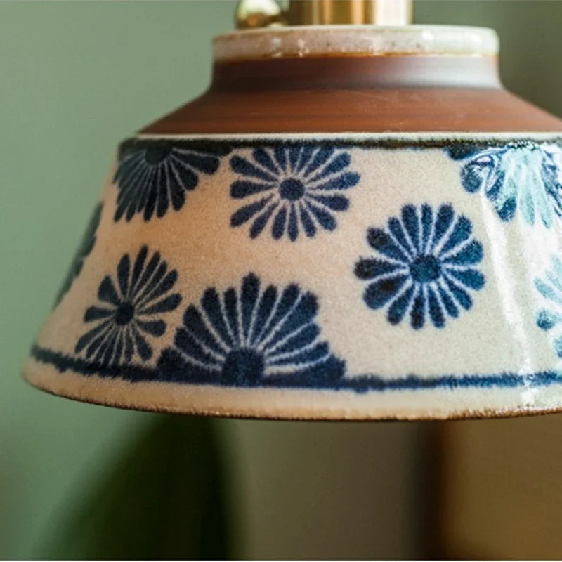 Hand-Painted Ceramic Pendant Light for Dining &amp; Living Room