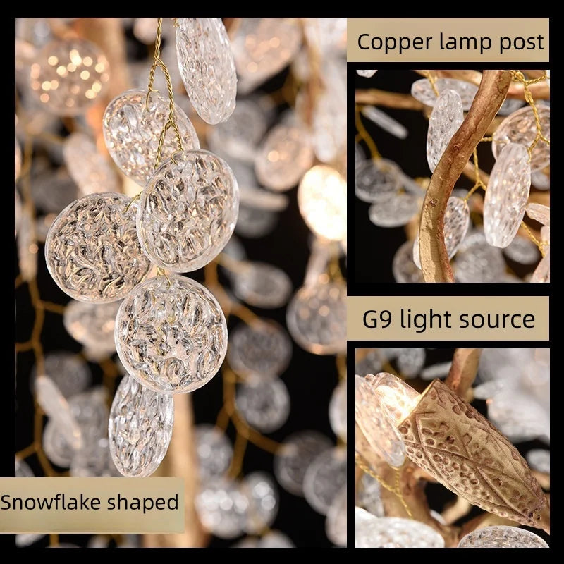Post-Modern Crystal Branch Floor Lamp Luxury Living Room Lighting