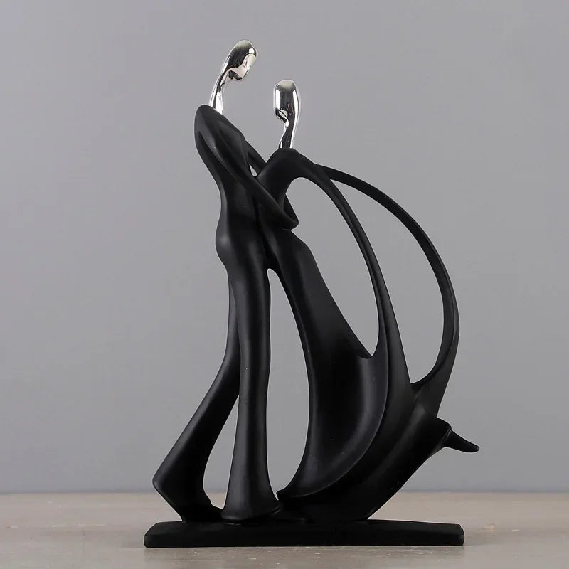 Abstract Dancers Resin Figurine Contemporary Decor