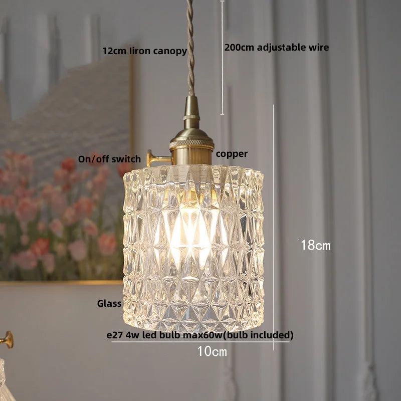 Lucien – Modern Clear Glass Pendant Light for Living Room, Restaurant, and Café