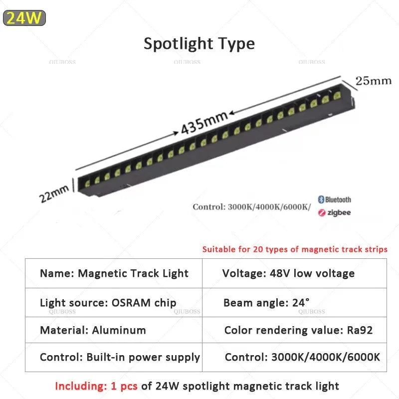 Smart Magnetic Track LED Light – Modern Dimmable Ceiling &amp; Spot Lighting