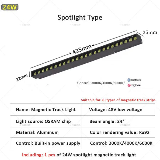 Smart Magnetic Track LED Light – Modern Dimmable Ceiling &amp; Spot Lighting