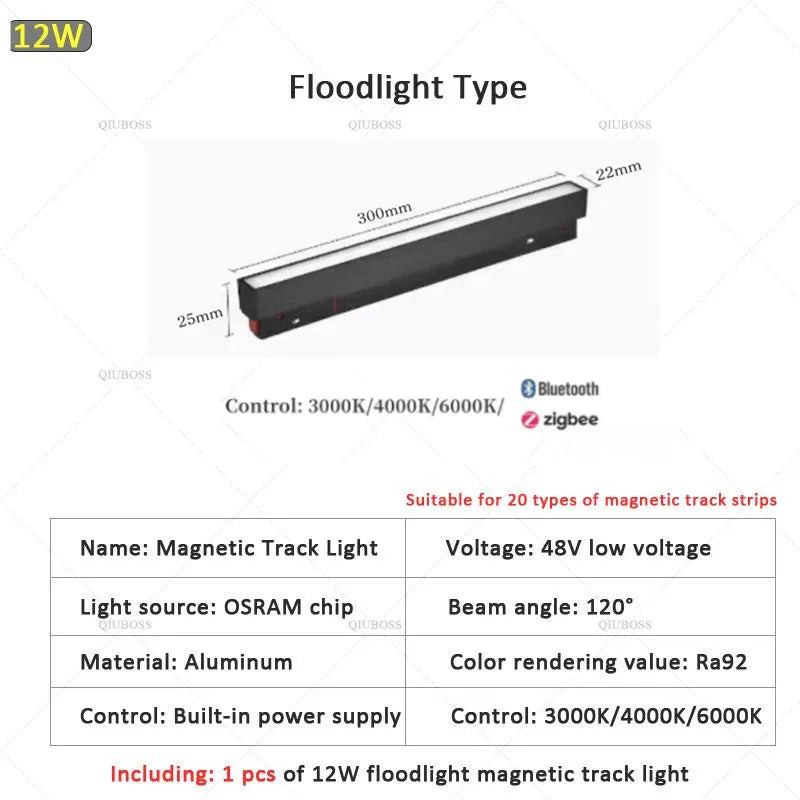 Smart Magnetic Track LED Light – Modern Dimmable Ceiling &amp; Spot Lighting