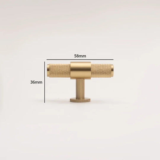 Knurled Brass Handles – Modern Pulls and Knobs for Cabinets and Wardrobes (28–278mm)