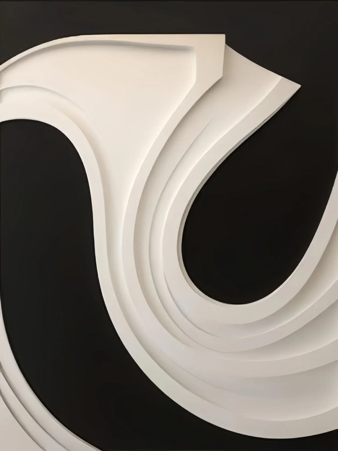 Abstract Flowing Wavy Design Canvas Wall Art