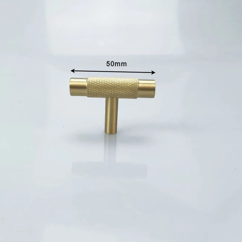 Cutting Diamond Knurled Brass Cabinet Handles – Textured Pulls and Knobs for Furniture