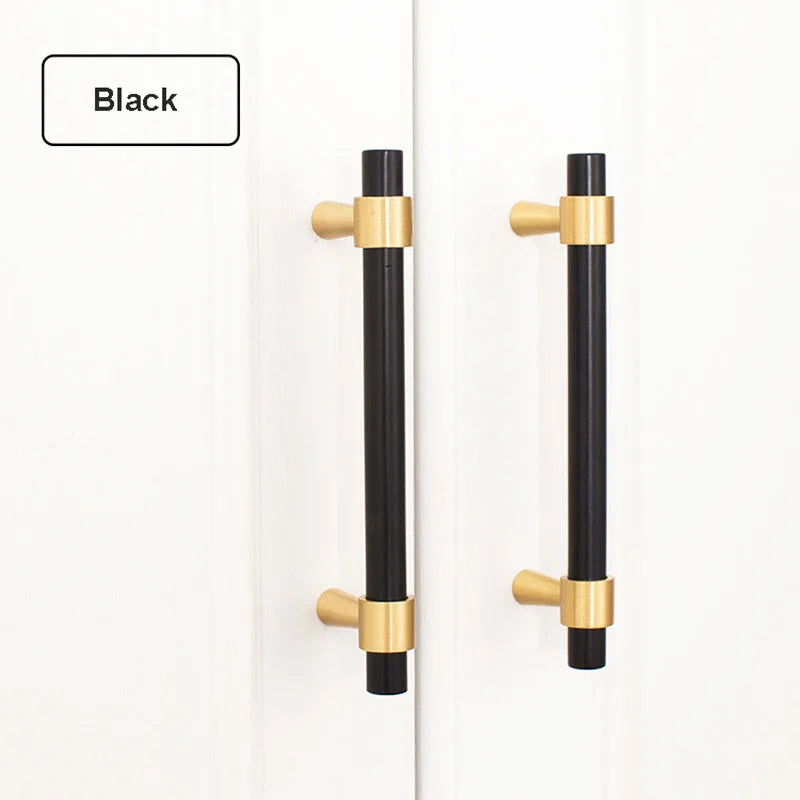 Nordic Brass Furniture Handles – Modern Bar Pulls for Cabinets and Wardrobes (50–500mm)