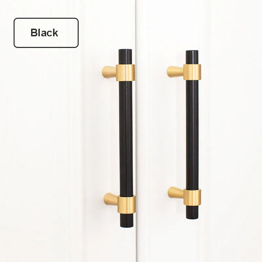 Nordic Brass Furniture Handles – Modern Bar Pulls for Cabinets and Wardrobes (50–500mm)
