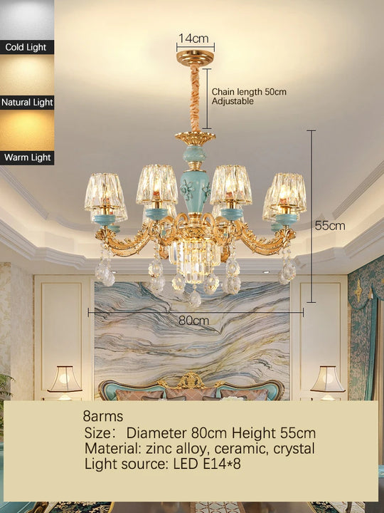 Luxury Umbrella Crystal Chandelier – European-Style Pendant for Villas &amp; Hotels