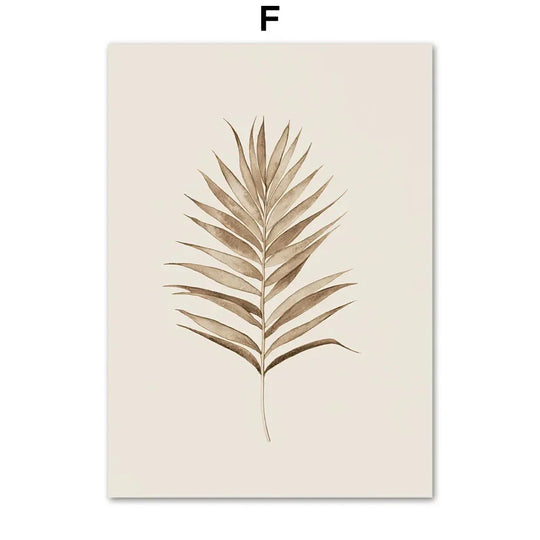 Monstera Fern Leaf Botanical Specimen Canvas Wall Art