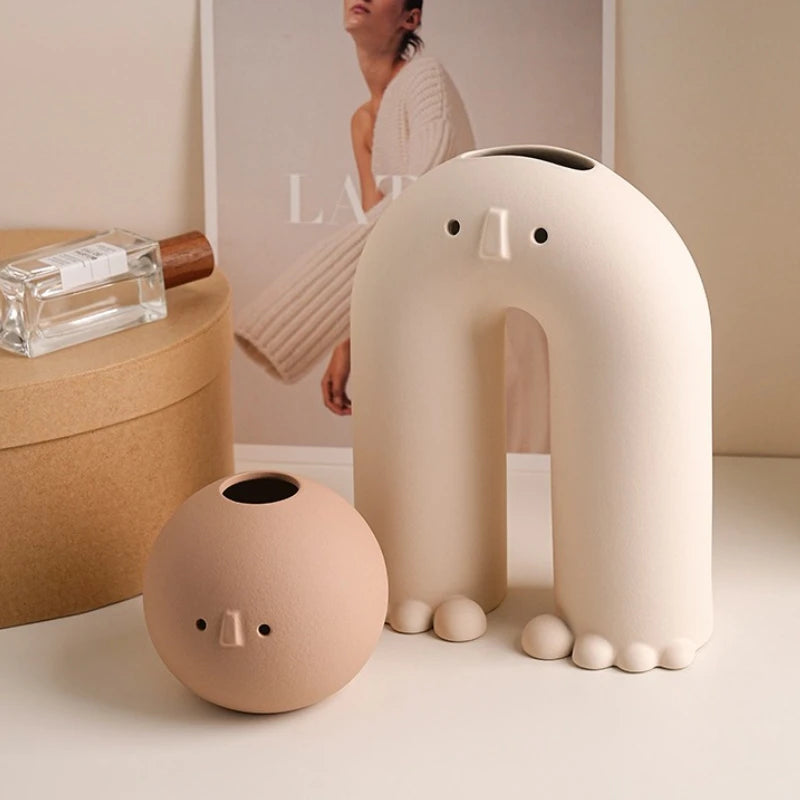 Abstract Ceramic Vase Modern Minimal Decor