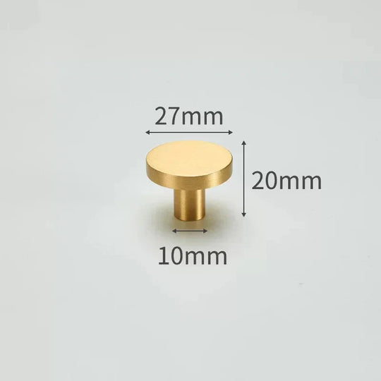 Modern Solid Brass Cabinet Knobs – Minimalist Wardrobe &amp; Kitchen Pulls