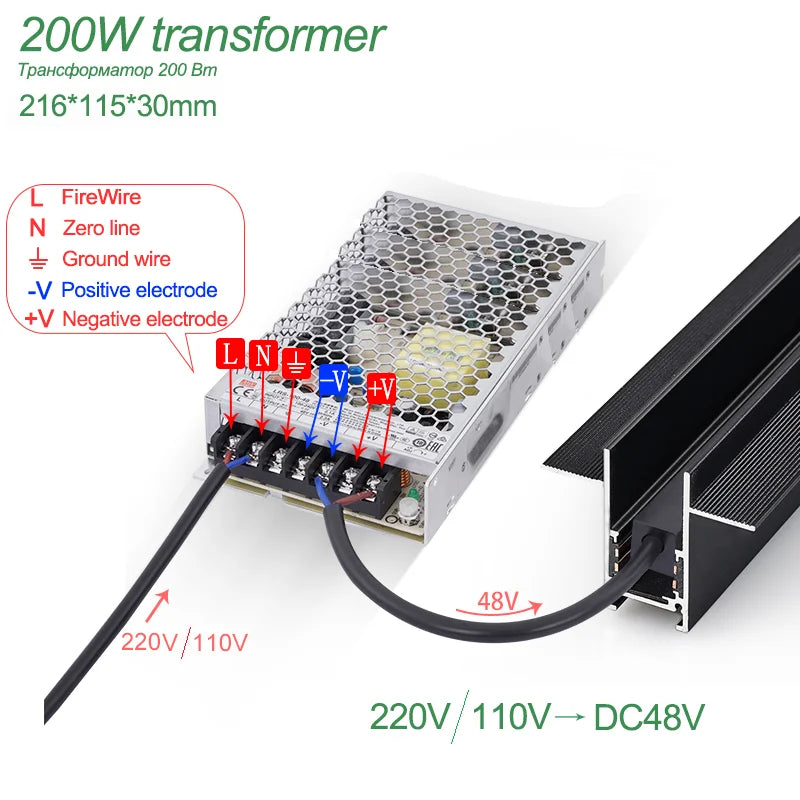 Smart Magnetic Track LED Light – Modern Dimmable Ceiling &amp; Spot Lighting