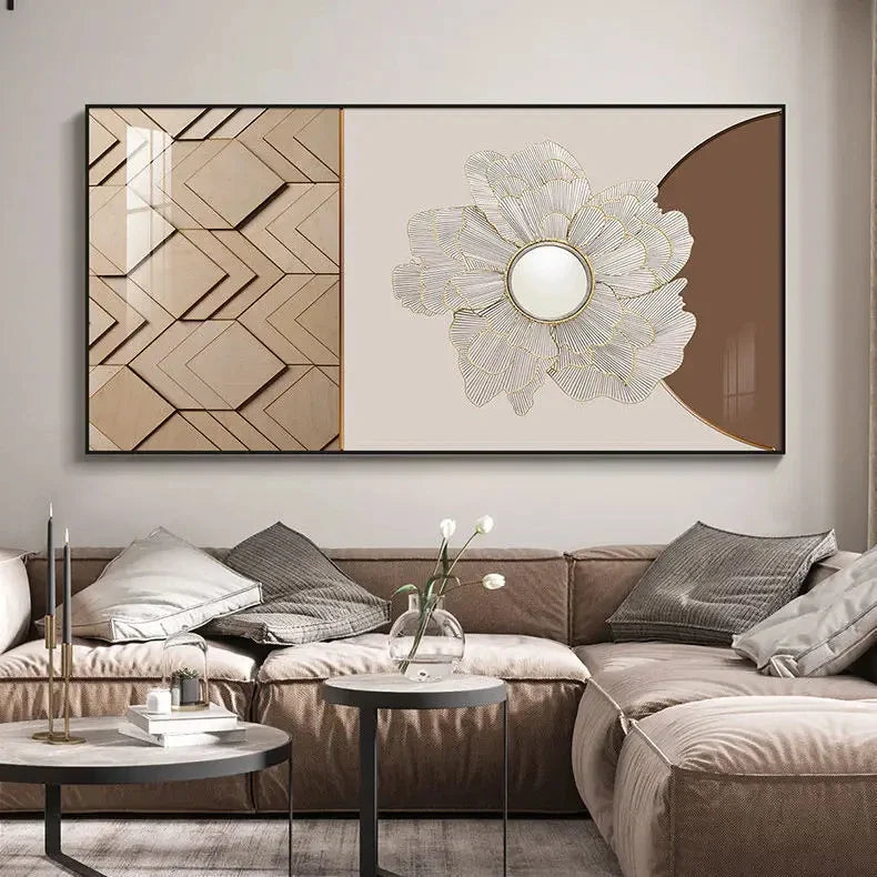 Abstract Celestial Geometry Canvas Wall Art