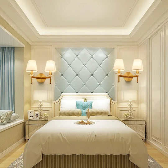 European Style Copper LED Wall Lamp for Bedroom &amp; Living Room