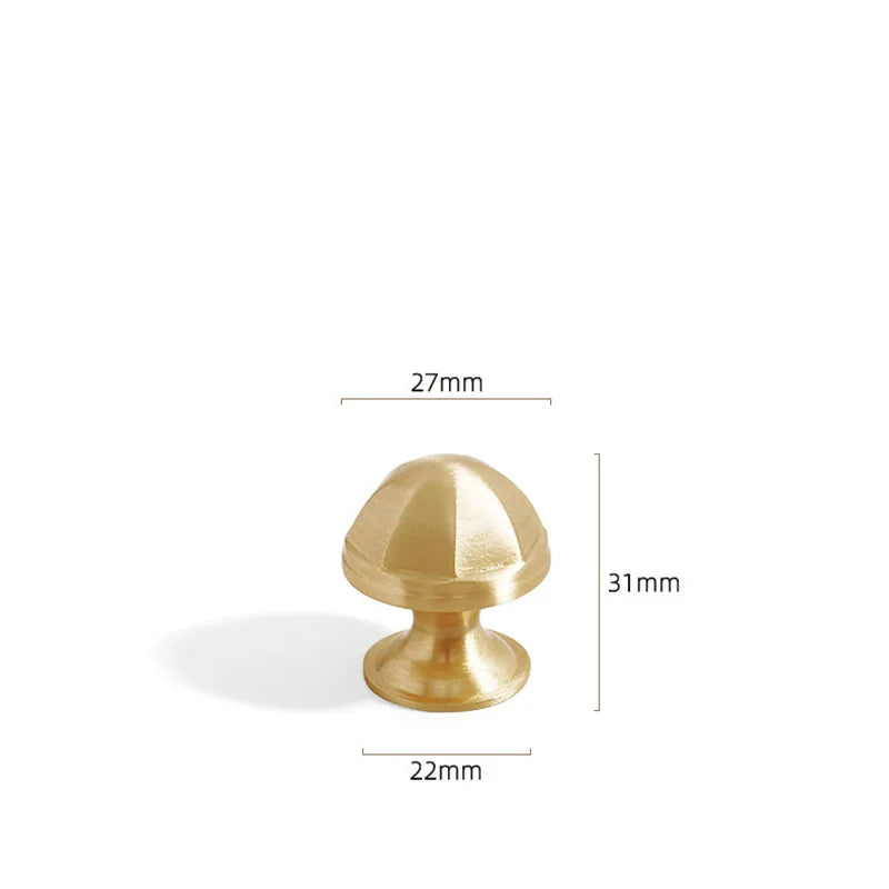 Solid Brass Octagonal Cabinet Knobs – Antique Gold Drawer &amp; Wardrobe Pulls