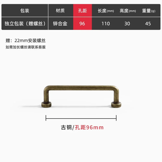 Antique Zinc Alloy Drawer &amp; Cabinet Handles – Retro Vintage Pulls