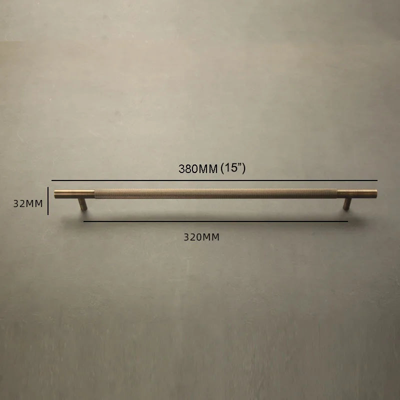 Solid Bronze Cabinet Handles – Antique Brass Wardrobe Bars and Drawer Pulls (20mm-500mm)
