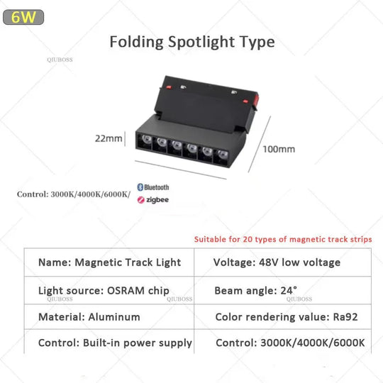 Smart Magnetic Track LED Light – Modern Dimmable Ceiling &amp; Spot Lighting