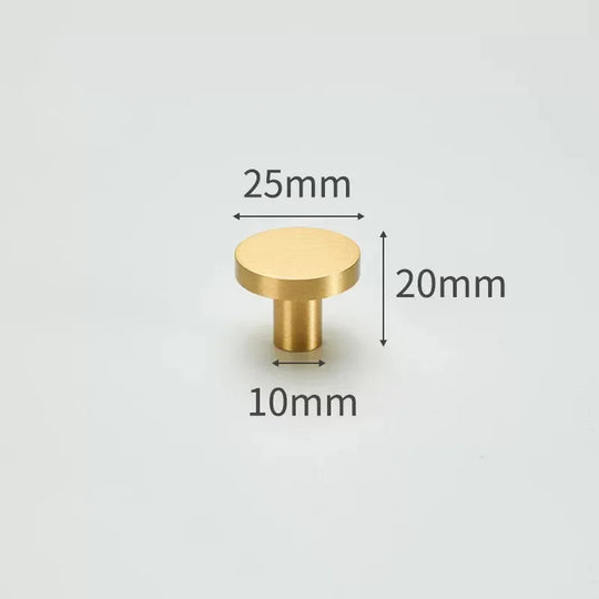 Modern Solid Brass Cabinet Knobs – Minimalist Wardrobe &amp; Kitchen Pulls