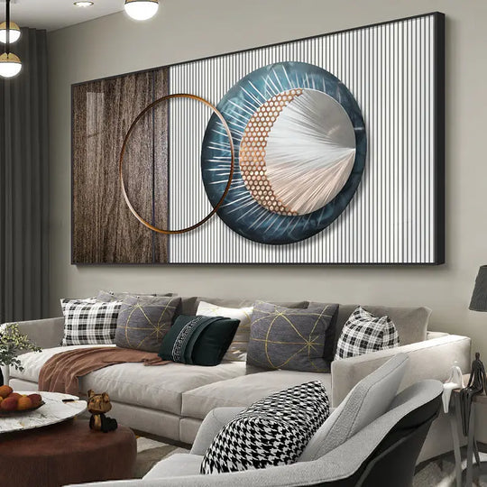 Modern Abstract Architectural Geometry Canvas Wall Art