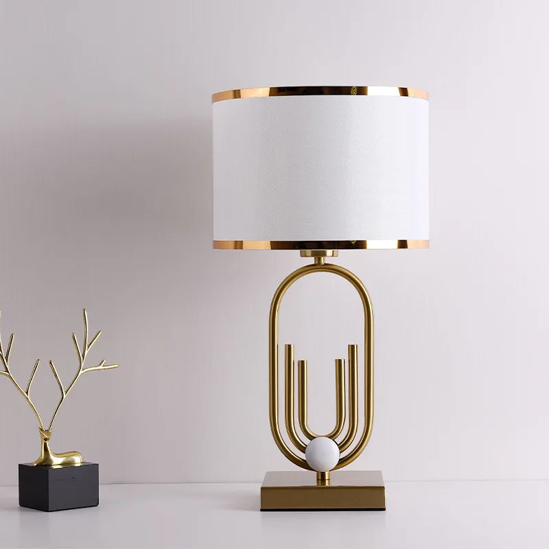 Nordic Luxury Fabric Table Lamp for Bedroom &amp; Living Room